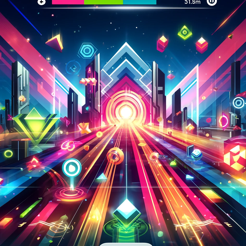 Geometry Neon Dash: Rainbow Adventure